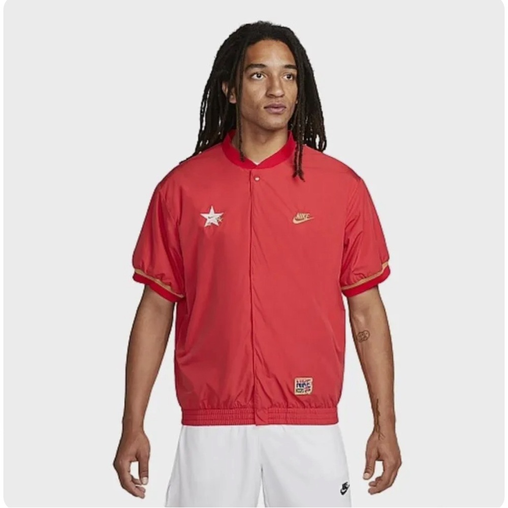 ✔️NWT✔️ NIKE Authentics Warm-Up Shirt University Red